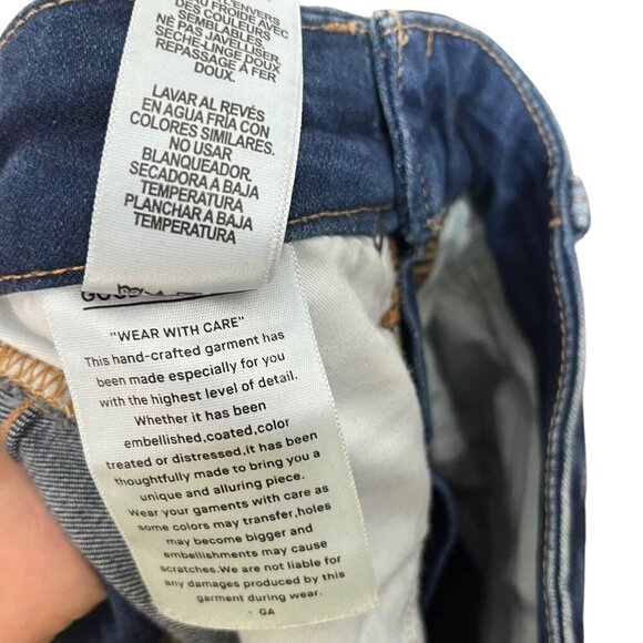 Good American Good Legs Jeans Women’s Size 25 Blue Crop High Rise Distressed - Picture 12 of 14